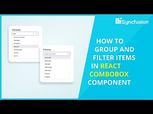 How to Group and Filter Items in React ComboBox Component