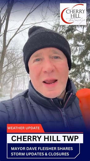 ❗️Winter Storm Update: Municipal Offices Closed January 26, Township Council Meeting Moved to January 28, DPW Will Continue to Plow and Treat Roads❗️ Due to the ongoing impact of the winter storm across Southern New Jersey, all Cherry Hill Municipal offices will be closed on Monday, January 26. Council Meeting Moved to Wednesday: In addition, as previously advertised, the Township Council Meeting scheduled for Monday, January 26 is cancelled due to inclement weather, and the meeting has been res