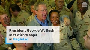 How Trump measures up on visiting troops