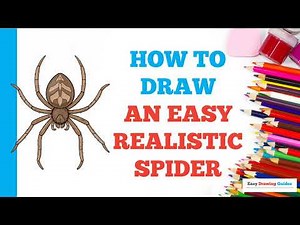 How to Draw an Easy Realistic Spider: Easy Step by Step Drawing Tutorial for Beginners