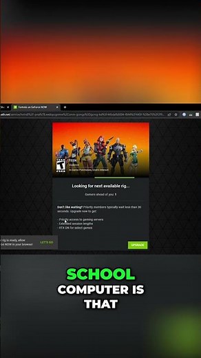 Play Fortnite on School Computer: Easy Cloud Gaming Hack! #shorts