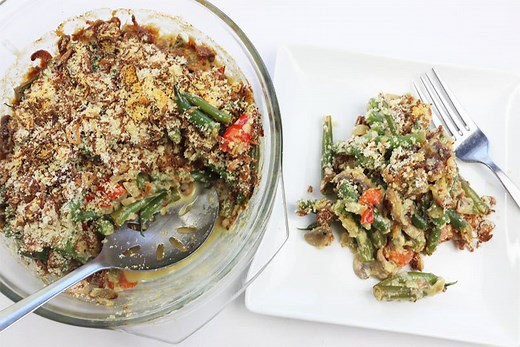 Easy Diabetic Friendly Low Carb Green Bean Casserole Recipe