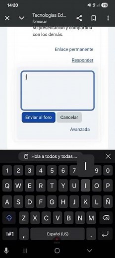 Como participar en un foro del aula virtual/Guía paso a paso