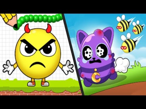SAVE THE EGGS: DRAW TO SAVE vs DRAW SMASH LOGIC GAMES - All Levels Satisfying Double Gameplay ios