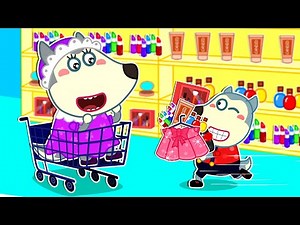 Mommy Wolf, Don't Be Angry! - When Baby Wolf Going To Shopping With Mommy | ‪@mommywolf‬
