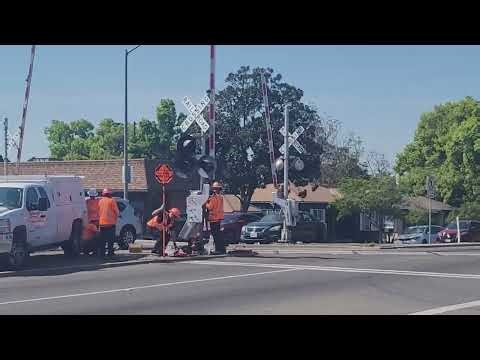 **New Gate Mechanisms** In Shields Ave Railroad Crossing Fresno CA