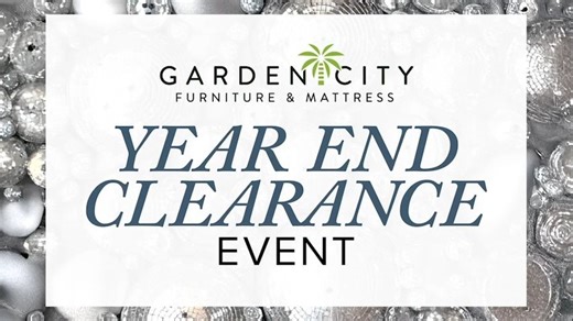The Year-End Clearance Event is ON! 🎉 Take an EXTRA 10% OFF already discounted clearance items for your entire home. 🛋️ Don't wait—shop now for the best selection! #GardenCityFurniture #YearEndSale #Clearance #HomeDecor 🎁 gardencityfurniture.com | Garden City Furniture