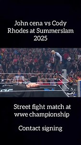 John cena vs Cody Rhodes at Summerslam 2025 Street fight match at wwe championship #trending #wwe #JohnCena #codyrhodes #viralreels | Cena Cena
