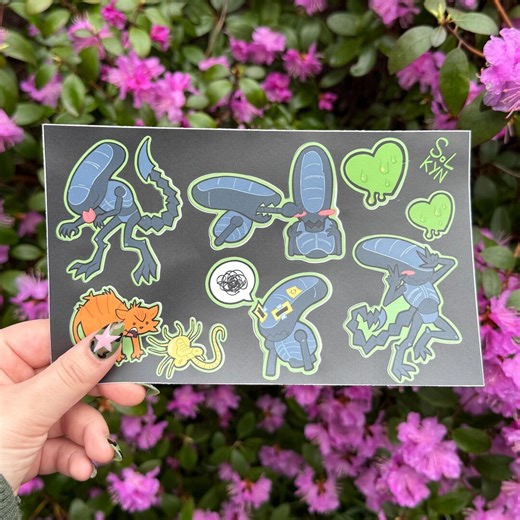 Xeno-alien Sticker Sheet - Etsy
