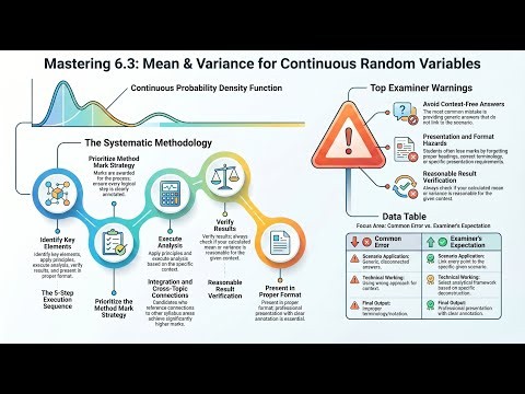 Continuous random variables mean and variance from PDF Mathematics 9709 AS and A Level