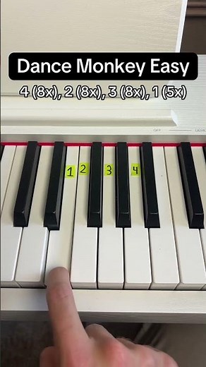 Dance Monkey Easy Piano Tutorial #piano #donner #dancemonkey