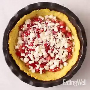 Shredded roasted spaghetti squash turns into a perfectly crispy quiche crust in this healthy Mediterranean-inspired brunch recipe. RECIPE HERE: https://trib.al/f1IOYjc | EatingWell