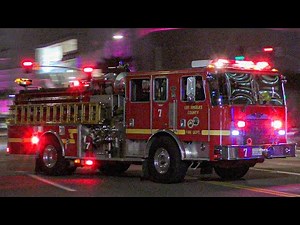 LACoFD Engine 7 (reserve), Squad 7, & McCormick Ambulance Responding
