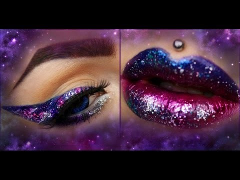 LEARN THE TRICK: EASY GALAXY Eye & Lip Art Tutorial