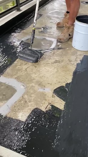 Polyurethane Waterproof membrane #alwaylearning #tipsandtricks #diyprojects #constructionlife #painting #beinspired #contruction #waterproof #issacon