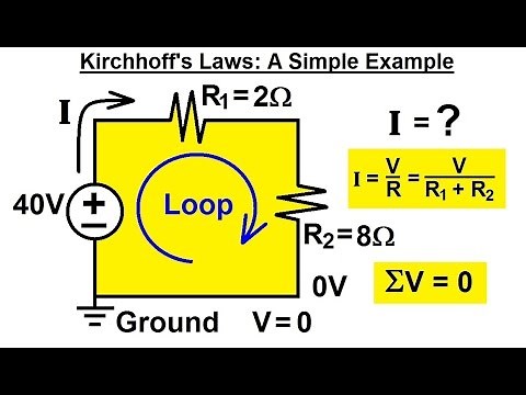 Electrical Engineering: Basic Laws (9 of 31) Kirchhoff's Laws: A Simple Example