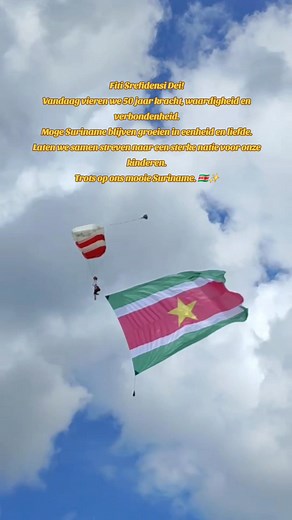 Fiti Srefidensi Dei! Vandaag vieren we 50 jaar kracht, waardigheid en verbondenheid. Moge Suriname blijven groeien in eenheid en liefde. Laten we samen streven naar een sterke natie voor onze kinderen. Trots op ons mooie Suriname. 🇸🇷✨ #Srefidensi50 #Suriname50Jaar #50JaarOnafhankelijkheid #SrefidensiDei #TrotsOpSuriname #WanPipelWanNatie #SurinaamseTrots #Srefidensi2025 #MiLobiSranan #UnityInDiversity | Vishnoe Autar