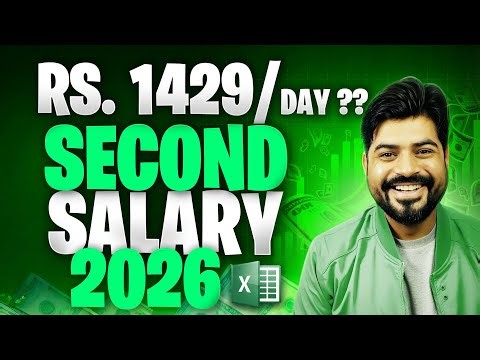 Excel Data Analysis work Rs. 1429 per day ❓ (Second Salary) 2026