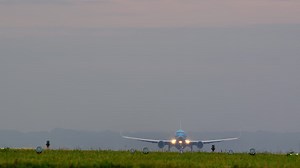 Airplane taking off and landing Premium Stock Video Footage