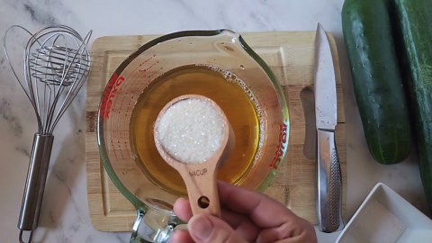 Cucumber Onion Salad with Apple Cider Vinegar