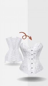 Elegant Overbust Corset for Women, Lace-up Bustier Top, Waist Trainer Corset, Shapewear With Vintage Pattern - Etsy