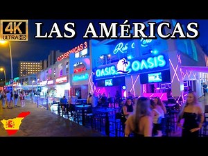 TENERIFE - PLAYA DE LAS AMÉRICAS | This is what Nightlife looks like 🌚 4K Night Walk ● June 2023