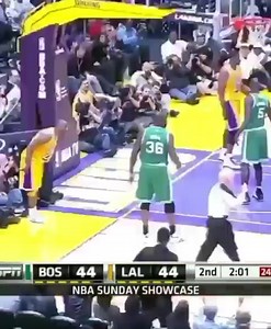 787K views · 10K reactions | (2011) Kobe staring down Shaq after his and-1 will forever be great. | Timeless Sports | Facebook