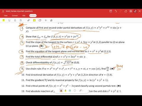9 Chain Rule for Functions of Several Variables dwdt Example Three Variables