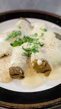 Plating Dolmades with Sauce