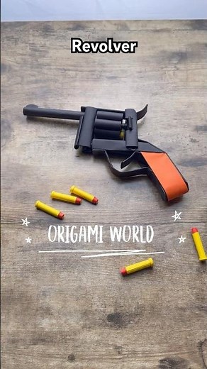 ORIGAMI REVOLVER PAPER GUN TUTORIAL | HOW TO MAKE PAPER REVOLVER GUN FROM ORIGAMI WORLD CHANNEL