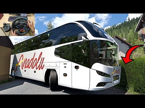 Deluxe Bus driving through village in Austria | Bus Simulator | Logitech G29 Setup
