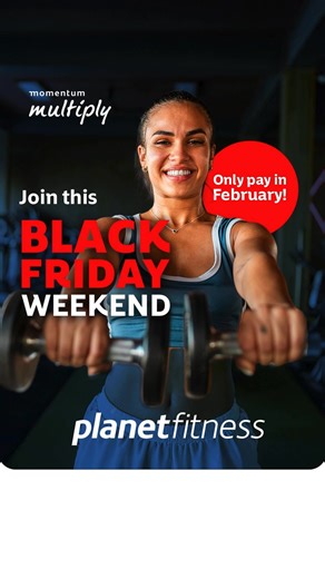 Black Friday just got a whole lot fitter! Join Planet Fitness between 28–30 November and guess what? You’ll only start paying in February 2026! 👉Shake off 2025 for FREE and step into 2026 feeling strong, confident, and unstoppable. 👉 Don’t wait - your future fit self is calling! Join here 👉 https://shorturl.at/N6sT2. #BlackFriday #PlanetFitness #MultiplyYourLife | Momentum Multiply