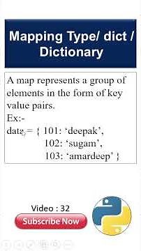 Python Dictionary Explained in 60 Seconds! 🧠 | Key-Value Magic | #python #shorts #coding