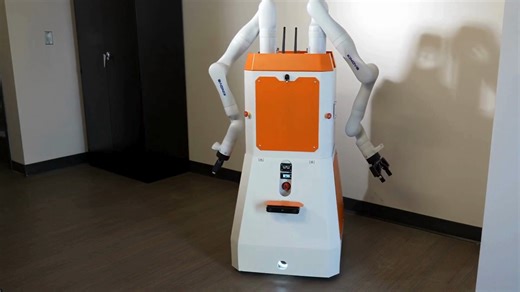 "Rosie is a dual arm mobile manipulation robot designed for pick and place in an industry 4.0 setting." In other words, it has two arms and manoeuvres on a wheeled platform, and is capable of moving objects from one location to another or even manipulating a single object with both end effectors. Check out the full case study by Indro Robotics, Industry Drones here: https://www.wevolver.com/article/dual-manipulator-rosie-the-robot-used-for-industry-40-research #robotics #MobileManipulation #tech