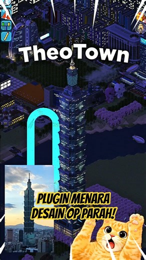 PLUGIN MENARA DESAIN PALING OP DI THEOTOWN! TAIPEI 101 #shorts