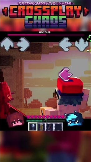 BF vs GIRLFRIEND FNF in Minecraft!! #minecraft #fnf #shorts