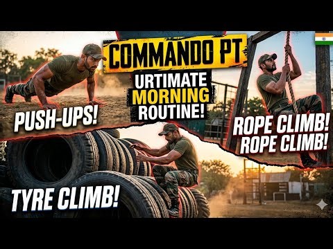 The Ultimate Commando PT Routine | Push-ups, Rope & Tyres #motivation #viralvideo #army