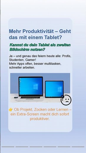 So nutzt du dein Tablet als zweiten Bildschirm – sofort mehr Platz & Produktivität! #pc #remotework
