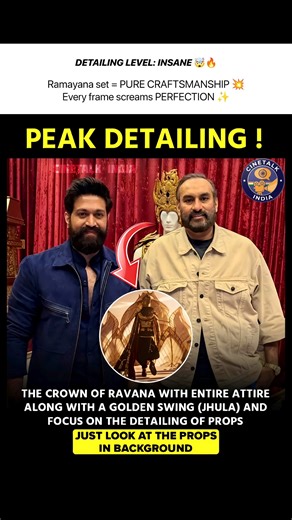 PEAK DETAILING! 🤯 Yash's Ravana Crown REVEALED! 🎬 #Yash #Ramayana #shorts#namitmalhotra#ranbirkapoor