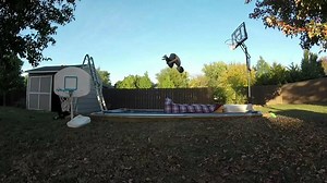 Triple Front Flip Landed on Garden Trampoline