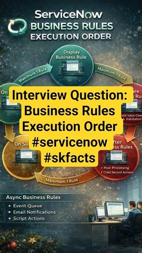 Interview Question: Business Rules Execution Order #servicenow #skfacts