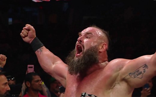 [VIDEO] Braun Strowman gets sent through the table by rising 36-year-old WWE star on RAW