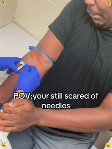 The iconic scene of me panicking before an injection