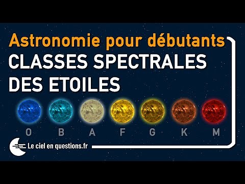 ⭐ CLASSES SPECTRALES DES ÉTOILES : ASTRONOMIE POUR DÉBUTANTS