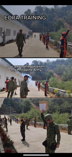 Watch how the Philippine Army tests the skills and knowledge of their trainees with a surprising twist to see how they perform under pressure! 🇵🇭⚡ #PhilippineArmy #trainingunderpressure #EORA #militarytraining #firefightertraining #firenuzzle #training | firenuzzle
