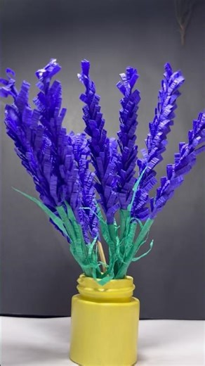 Handmade Lavender Bouquet 💙Easy Crepe Paper Flower DIY #shorts #diy #handmade #lavender #craft
