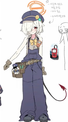 ハイランダーやゲヘナ生徒のラフ立ち絵 #ブルアカ #ブルーアーカイブ #bluearchive #블루아카이브 #shorts #蔚蓝档案