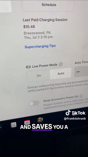 Maximize a Tesla's range! Precondition the battery by navigating to a Supercharger, and use low power mode. Now drivers know. #Tesla #Supercharger #EV #electricvehicle #tips #range