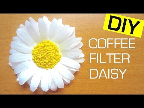 How to Make a Paper Flower (Daisy) | Coffee Filter Flower