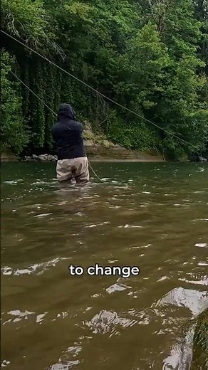 Steelhead Spey Casting Practice on a Rainy Oregon River